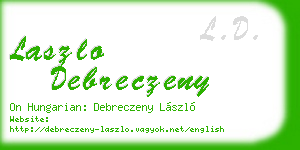 laszlo debreczeny business card